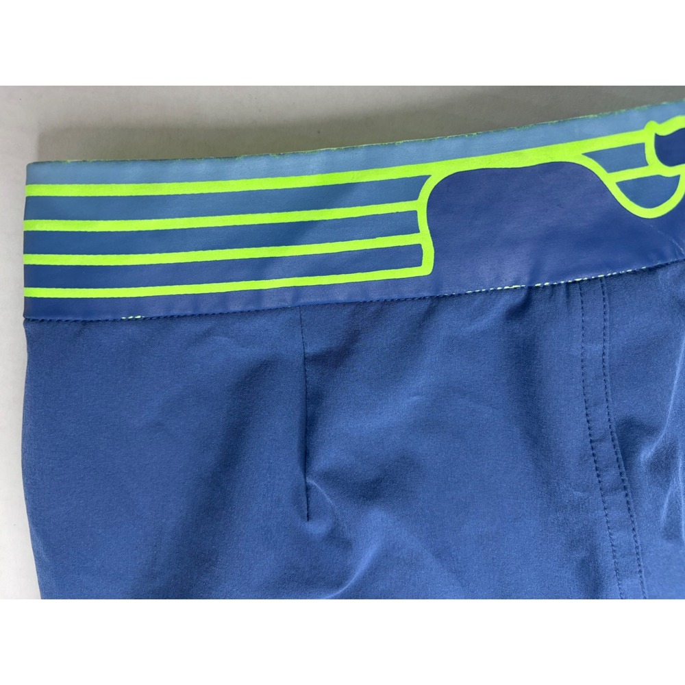 Vineyard Vines‎ Boys Blue Neon Green Board Shorts Swim Trunks Size M 12-14 - Picture 12 of 14